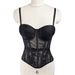 Aria Basics Aria Basics Cross-border Lace Mesh Corset Top, Fashionable Sexy Shapewear, Outerwear For European And American Hot Girls, Camisole_ecoleips.com