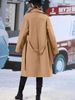K New Woolen Double Breasted Lace Up Woolen Coat For Women_ecoleips.com