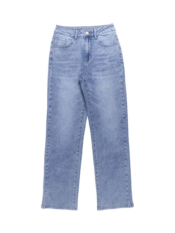 Women's Clothing High Waisted Street Style Wide Leg Jeans_ecoleips.com