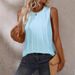 Women's Pleated round Neck Sleeveless Vest Spring Summer New Arrival Hot Selling Casual Top_ecoleips.com