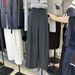 Autumn Office Wide-Leg Pants – High Waist Grey Trousers For Pear Shape (S-XL, Polyester)"_ecoleips.com