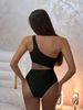 Sexy One Shoulder One Piece Swimsuit Swimwear Women's Bodysuit Female Body Bathing Suit For Pool Beachwear Jumpsuit Outfit_ecoleips.com