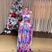 Elegant Printed Sleeveless Banquet Dress for Women Pleated Cross Border INS European And American Style 2026_ecoleips.com