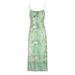 AD203 New French-style High-end Fashion Strapless Slim-fit Sexy Vacation-style Printed Mesh Dress_ecoleips.com