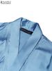 ZANZEA Women Shiny Satin Blouses Elegant Wrapped V-Neck Sleeveless Tops 2025 Summer Office Commuting Belted Party Blusas Mujer_ecoleips.com