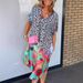 Summer Fashion Women's Loose Dress Half Open Collar Printed Trade Clothing_ecoleips.com