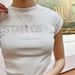Summer New Arrival: American Street Style, Personalized Trendy Letter Rhinestone Embellished Short Crop Top With Round_ecoleips.com