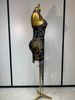 Women Luxury Mesh See Through Crystal Diamond Bodycon Dress Sexy Evening Party Club Nightclub Dress Singer Stage Costume IR8_ecoleips.com