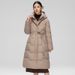 Women's Clothing Women's Winter Long Quilted Coat With Adjustable Waist, Oversized Knee-Length Thickened Padded Jacket Coat With Adjustable Waist_ecoleips.com