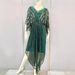 Women's Clothing New Women's Heavy Beaded Sequins V Neck Bat Sleeves Evening Dress Long Skirt Party Bridesmaid High End_ecoleips.com