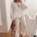 European And American Cross-border Ready-to-ship 2024 Spring/autumn Fashion Casual Lantern Sleeve Tie-up Top Set In_ecoleips.com