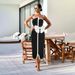 Women's Clothing Black And White Color Matching Bow Knot Tube Top High End One Piece Swimsuit Suit Female Swimsuit New_ecoleips.com
