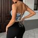 French-Inspired Lace-Up Bustier Top – Vintage Floral Print Corset Cami For Women (S/M/L) – Black/Blue/Red/Pink & More_ecoleips.com