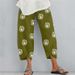 Suitable For All Seasons Spring Summer Women's Multi-color Print Fashion Loose Pocket Cotton Linen Casual Pants For Women_ecoleips.com