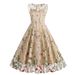 Amazon Heavy Embroidered Dress Sleeveless round Neck Elegant Skirt Cross Border Europe & America 50S Style 8065_ecoleips.com
