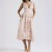 Women's Elegant Printed Long Dress V Neck Spaghetti Strap American Style Spring New Arrivals_ecoleips.com