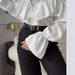 New Spring/Summer Women's Elegant Lace Layered Casual Shirt With French Lace Trim Long Sleeves_ecoleips.com