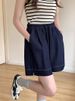 K Shorts, Women's Lace Up Retro Classic Elastic High Waisted Loose Casual Pants_ecoleips.com