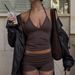 Diyun European And American Sports Yoga Halter Neck T-Shirt Shorts Women Two-Piece Set Women's Clothing 2025 Autumn_ecoleips.com