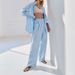 2026 New Spring Women's Clothing, Cross-Border European American Fashion , Casual Solid Color Simple Shirt And Pants_ecoleips.com