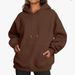 Oversized Drop Shoulder Hoodie - Unisex Heavyweight Sweatshirt With Kangaroo Pocket (15 Colors, S-XXXL)_ecoleips.com