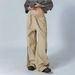 2025s American Style Casual Paratrooper For Women High Street Thin Loose Wide Leg Straight Trendy Sports Cargo Pants_ecoleips.com