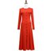 French Style Women's Long Knitted Dress With Long Sleeves Single Breasted Design Elegant Openwork Slim Fit For Tea Break_ecoleips.com