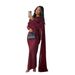 Women's Clothing Modest Evening Dress Mermaid Evening Gown In Wine Red – Satin-Chiffon Formal Dress With Flowing Sash & Long Sleeves For Galas_ecoleips.com