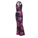 Women's Clothing Summer New Fashion Print Sexy U Neck Small Vest Slim Skirt Suit_ecoleips.com