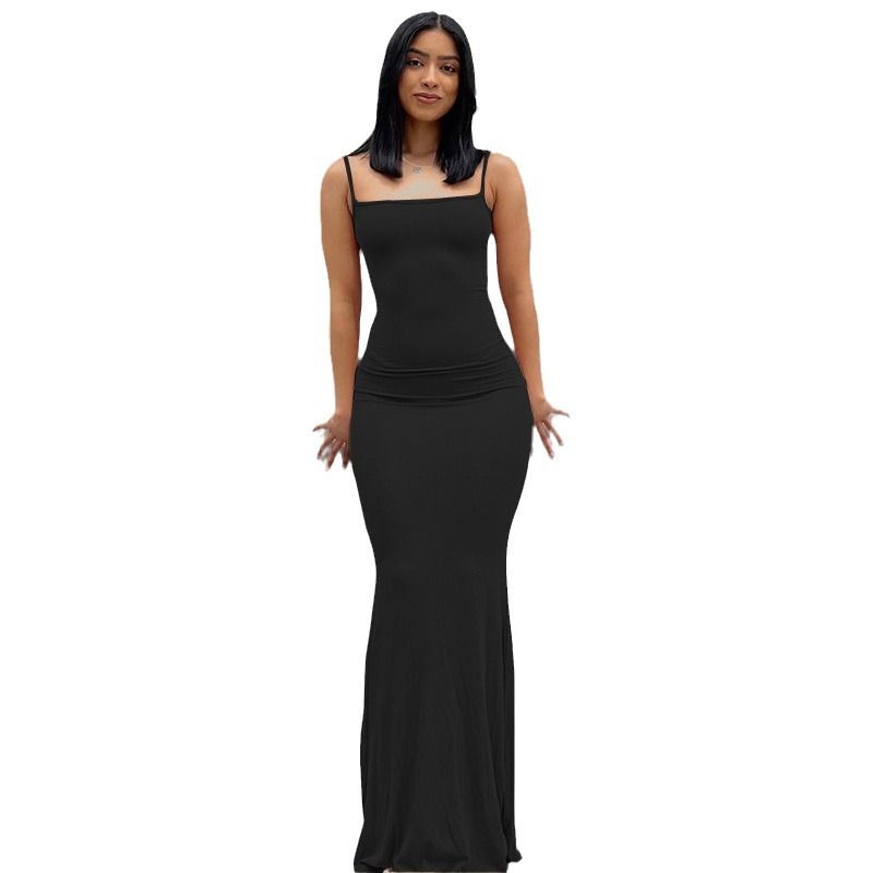 Satin Slip Sleeveless Backless Maxi Dress Y2K Summer Bodycon Elegant Sexy Outfits Ladies Birthday Party Club_ecoleips.com