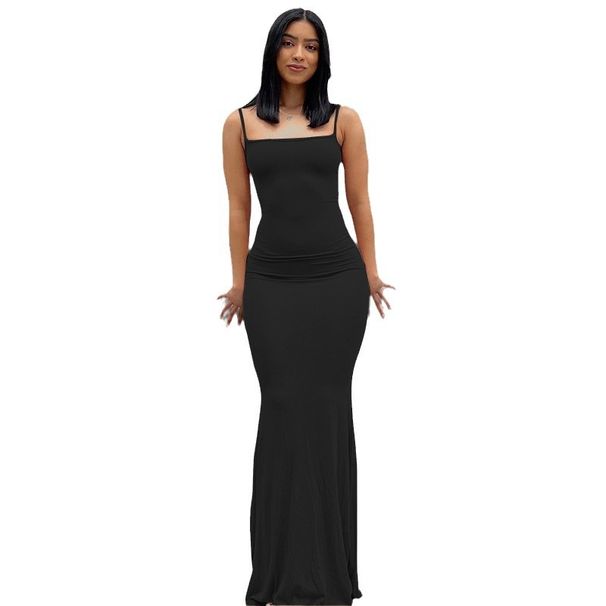 Satin Slip Sleeveless Backless Maxi Dress Y2K Summer Bodycon Elegant Sexy Outfits Ladies Birthday Party Club_ecoleips.com