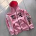 Streetwear Graphic Hoodie – Bold 3D Print Unisex Zip-Up (Polyester, S-3XL, Oversized Fit, Cyberpunk & Urban Aesthetic)_ecoleips.com