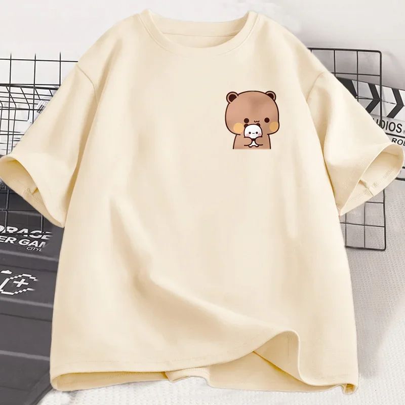 Panda Bear Bubu Dudu Fashion Funny Couple T-shirt Women Fashion Casual Sleeve Clothing Harajuku Short Sleeve Casual_ecoleips.com