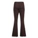 Women's Clothing Spot Street Fashion Ripped Edge High Waist Hip Lift Flared Jeans Tall And Slim Casual Trousers_ecoleips.com