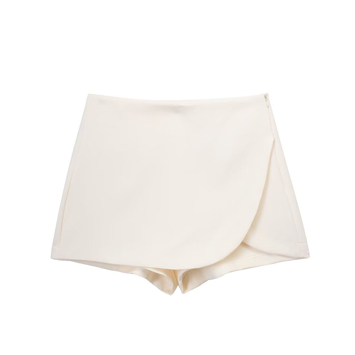 European And American Cross-Border Women's Fashion Wholesale High-Waisted Asymmetric Shorts Skirt Pants_ecoleips.com