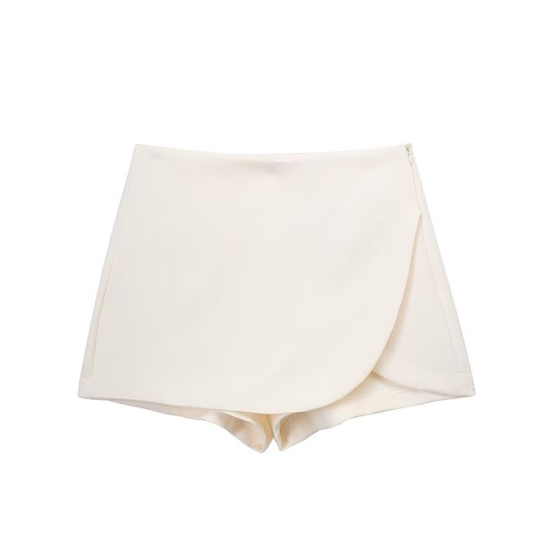 European And American Cross-Border Women's Fashion Wholesale High-Waisted Asymmetric Shorts Skirt Pants_ecoleips.com