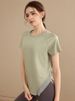 K Loose Short Sleeved Yoga Suit For Women, High-end Sensory Quick Drying Sports T-shirt, Professional Breathable Running Training Fitness Suit Top_ecoleips.com