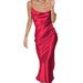 women's suspender satin leaking quilt lace-up sexy fishtail dress nightgown nightclub style evening dress_ecoleips.com
