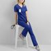 Women’s Clothing Meoexin Plus Size Washing Clothes Thin Quick Drying V Neck Straight Pants Female Nurse Uniform Nurse Uniform_ecoleips.com