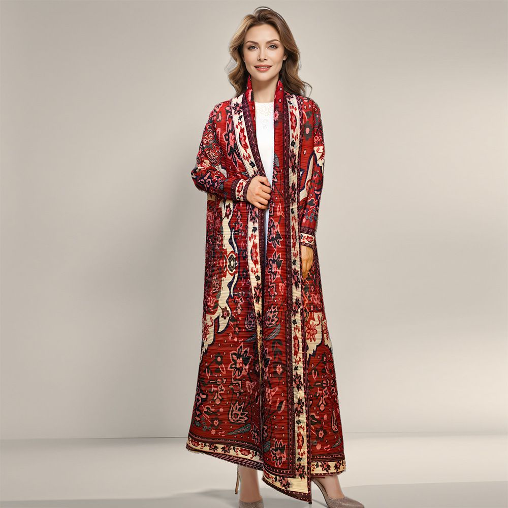 Muslim Long Outer Robe Arab Dubai Women's 2025 New Abaya Printed Dress_ecoleips.com