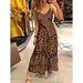 Women's Clothing Suspender Leopard Butterfly Print Dress V Neck Sleeveless Dress Bottoming Skirt_ecoleips.com