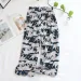New Summer Cropped Pants 100% Viscose Ladies Shorts Artificial Cotton Loose Casual Large Floral Home Pants Cute Bottoms Woman_ecoleips.com