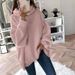 K Fashion Women's Casual Knitted Sweater Loose Solid Color Turtleneck Sweater Women's Clothing_ecoleips.com