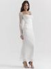 Mozision Elegant Sheer Long Sleeve Sexy Maxi Dress For Women Fashion Mesh Strapless Backless Club Party Sexy Long Dress New_ecoleips.com