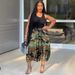 European And American Women's Fashion Casual Camouflage Print Capri Pants Elastic Waist Lantern Style MFS2017_ecoleips.com