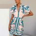 European And American 2025 New Casual Fashion Puff Sleeve Linen Short Skirt Suit_ecoleips.com
