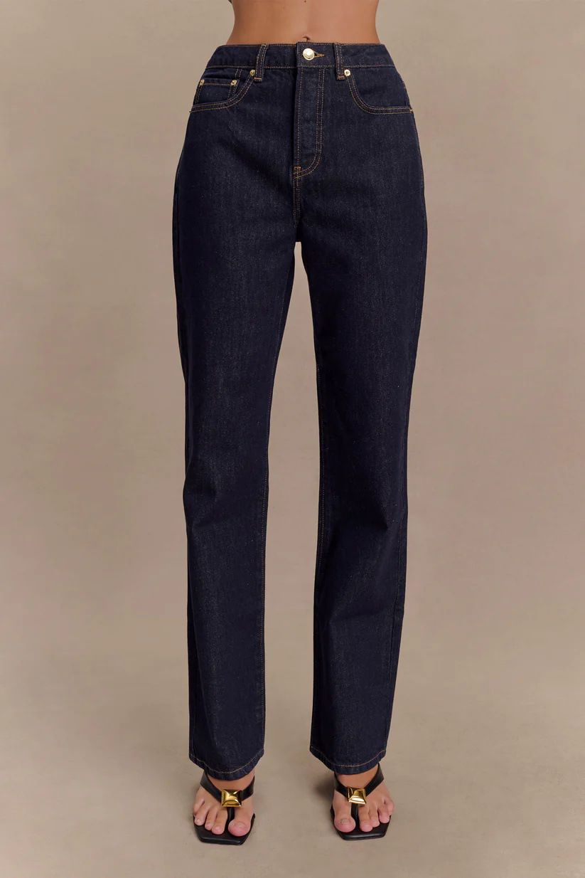 Women's Button Down High Waisted Denim Pants Set High Waist Slim Fit Spring Autumn Clothing_ecoleips.com