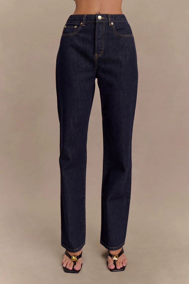Women's Button Down High Waisted Denim Pants Set High Waist Slim Fit Spring Autumn Clothing_ecoleips.com