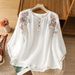 A Retro, Ethnic-Style Shirt Made From Heavy-Duty Embroidery Fabric; Designed For Women With Lightweight Construction And_ecoleips.com