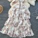 Women's Floral Halter Neck Sleeveless Dress Summer Vacation Style Tie Waist Slimming Ruffle Long Dress For Spring/Autumn_ecoleips.com